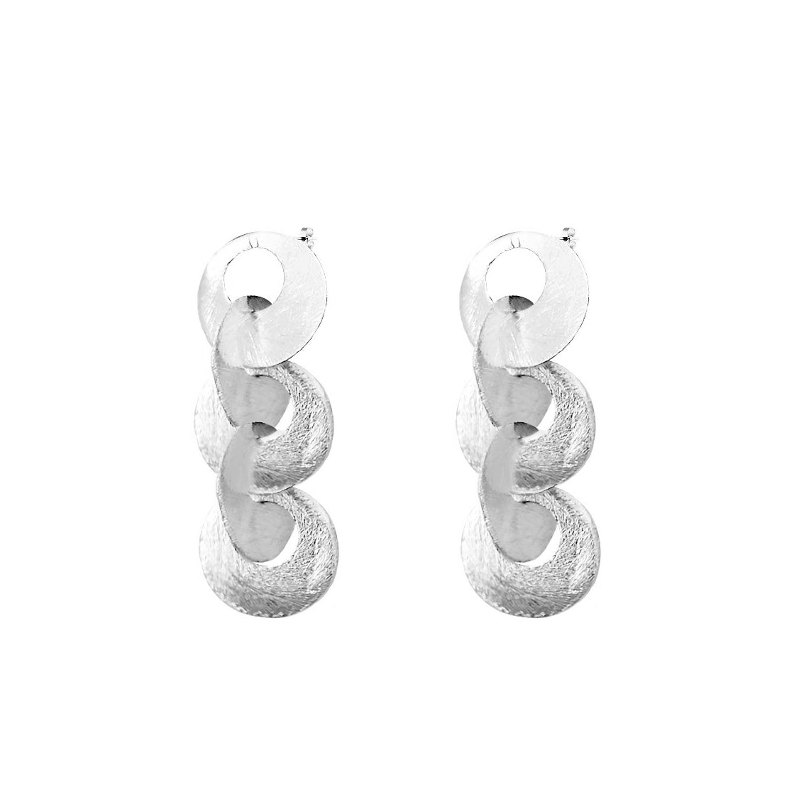 Silver Curve Drop Earrings | The Egyptian Collection | Augustine Jewels | Silver Jewellery