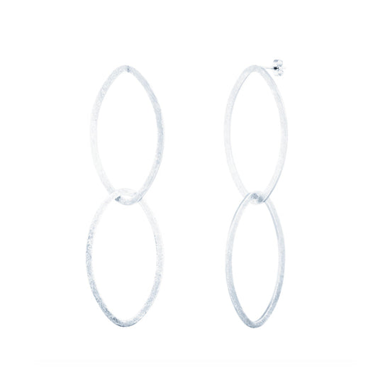 Load image into Gallery viewer, Silver Oval Drop Earrings | The Egyptian Collection | Augustine Jewels | Silver Jewellery
