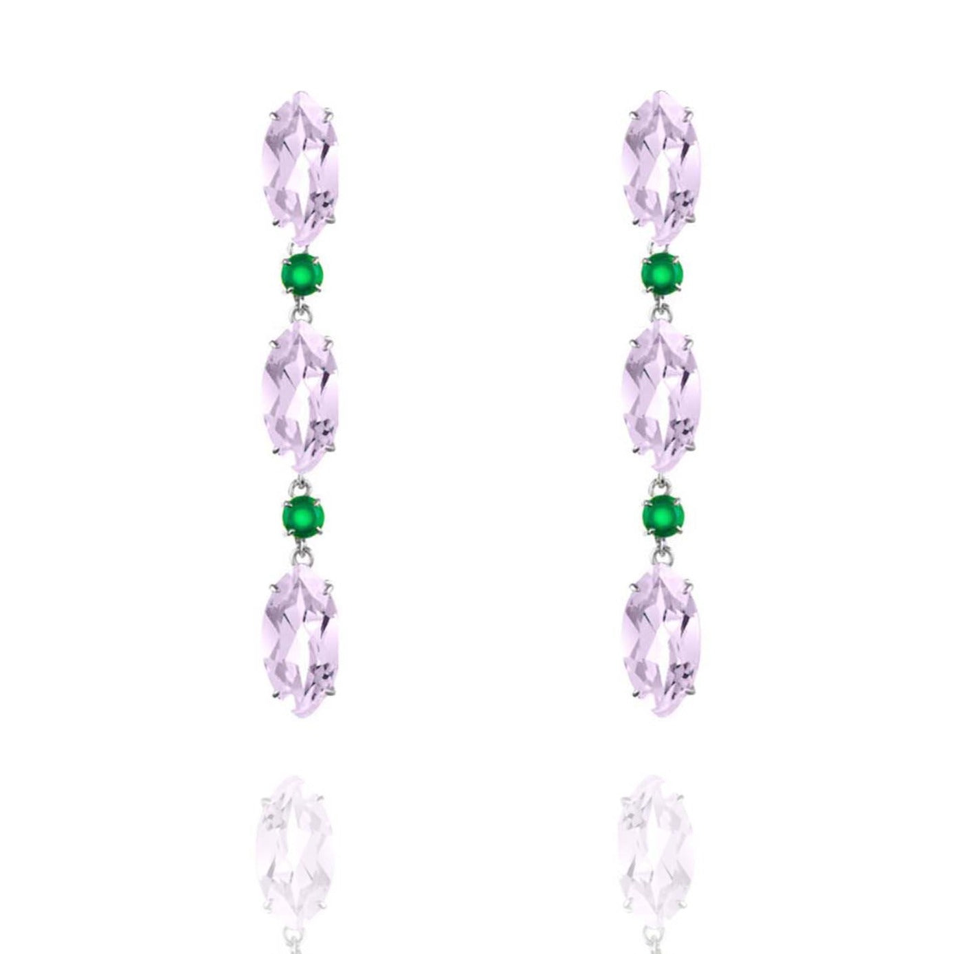 Purple Amethyst & Agate Earrings - Augustine Jewels
