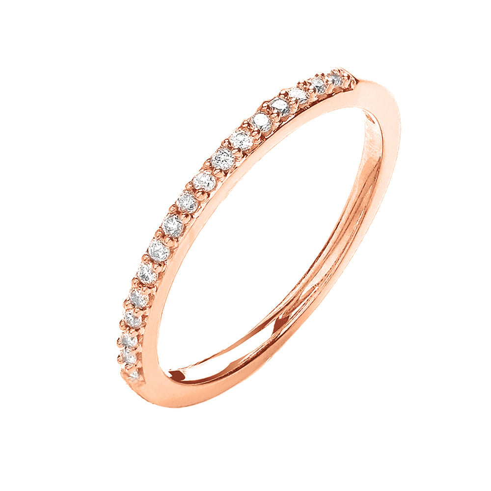 18ct Rose Gold Half Eternity Ring - Augustine Jewels