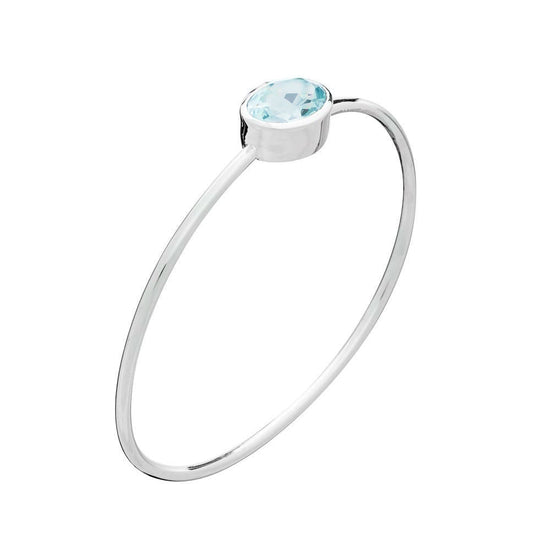 Load image into Gallery viewer, Sky Blue Topaz Bangle | The South of France Collection | Augustine Jewels | Bangles and Bracelets
