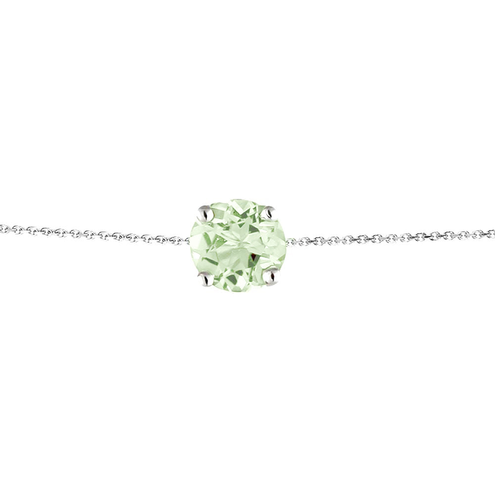 Green Amethyst Silver Bracelet | The South of France Collection | Augustine Jewels