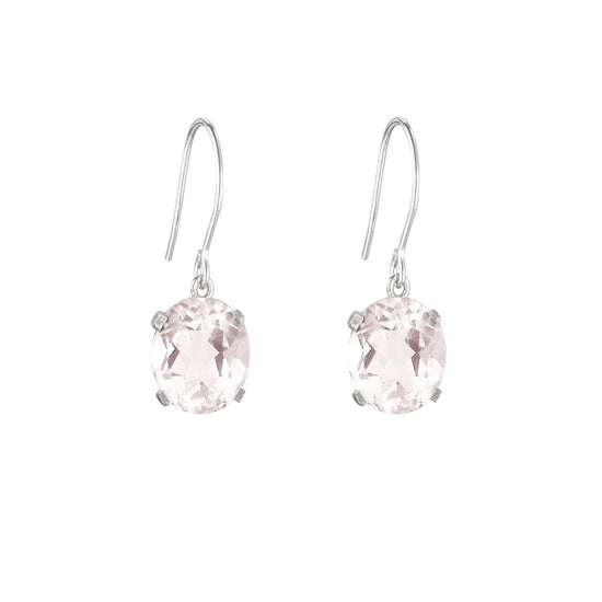 Rose Quartz Hook Earrings | The South of France Collection | Augustine Jewels | Gemstone Jewellery