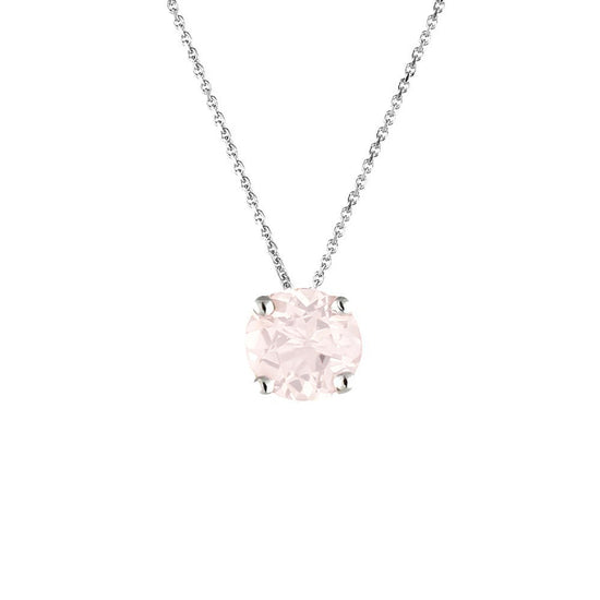 Silver Rose Quartz Necklace | The South of France Collection | Augustine Jewels | Gemstone Jewellery