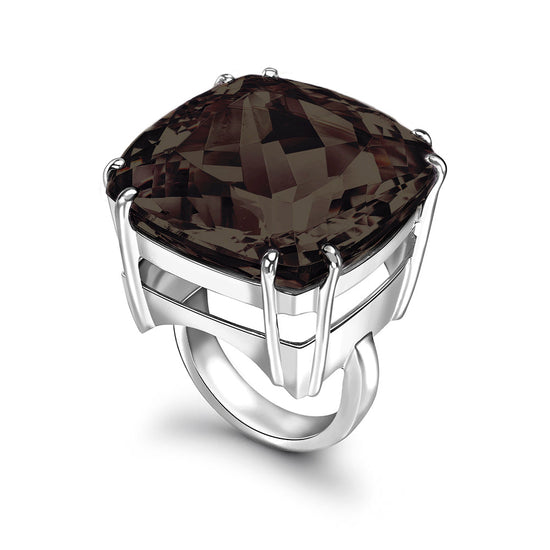Load image into Gallery viewer, Smoky Quartz Maxi Ring | The South of France Collection | Augustine Jewels | Gemstone Jewellery
