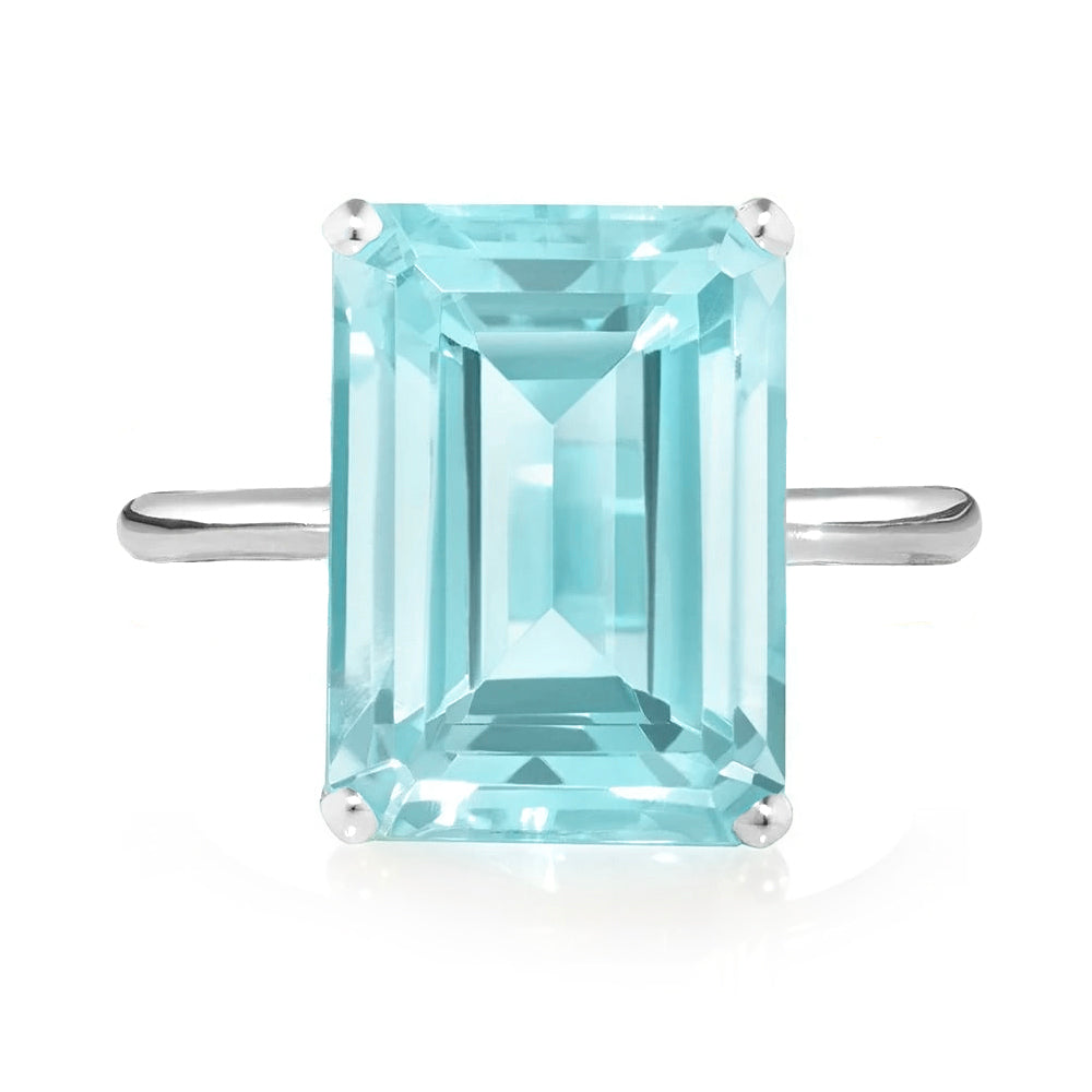 Silver Blue Topaz Ring | The South of France Collection | Augustine Jewels | Gemstone Jewellery