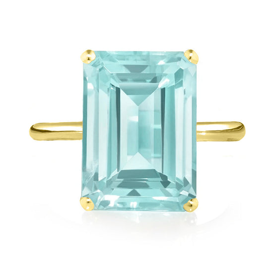 Gold Blue Topaz Ring | The South of France Collection | Augustine Jewels | Gemstone Jewellery