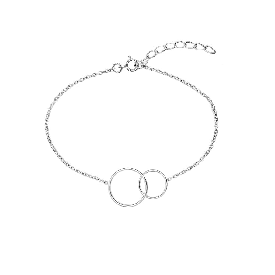 Load image into Gallery viewer, Silver Geometric Double Circle Bracelet | The Geometric Collection | Augustine Jewels | Silver Jewellery
