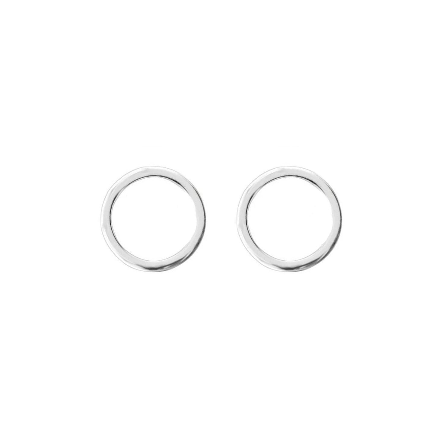 Silver Geometric Circle Stud Earrings | The Geometric Collection | Augustine Jewels | Silver Jewellery