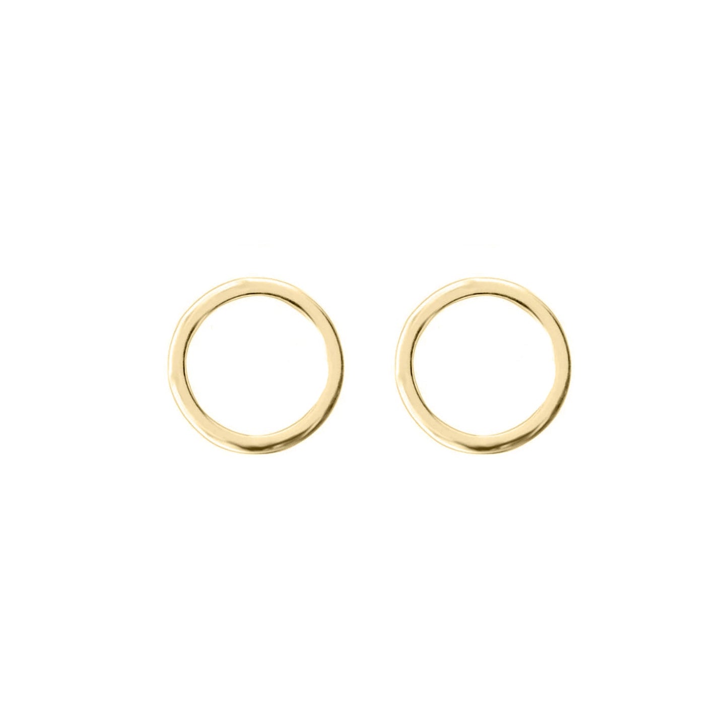 Yellow Gold Geometric Circle Stud Earrings | The Geometric Collection | Augustine Jewels | Gold Jewellery