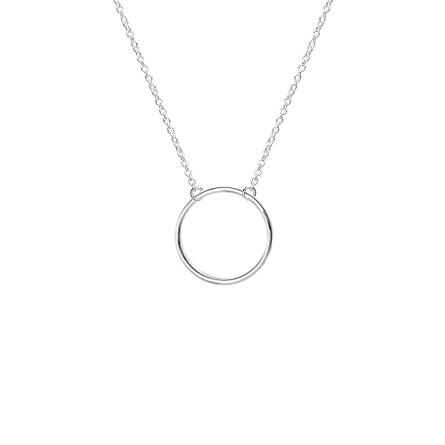 Silver Geometric Circle Necklace | The Geometric Collection | Augustine Jewels | Silver Jewellery