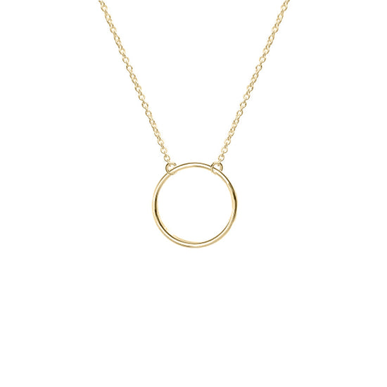 Yellow Gold Geometric Circle Necklace | The Geometric Collection | Augustine Jewels | Gold Jewellery