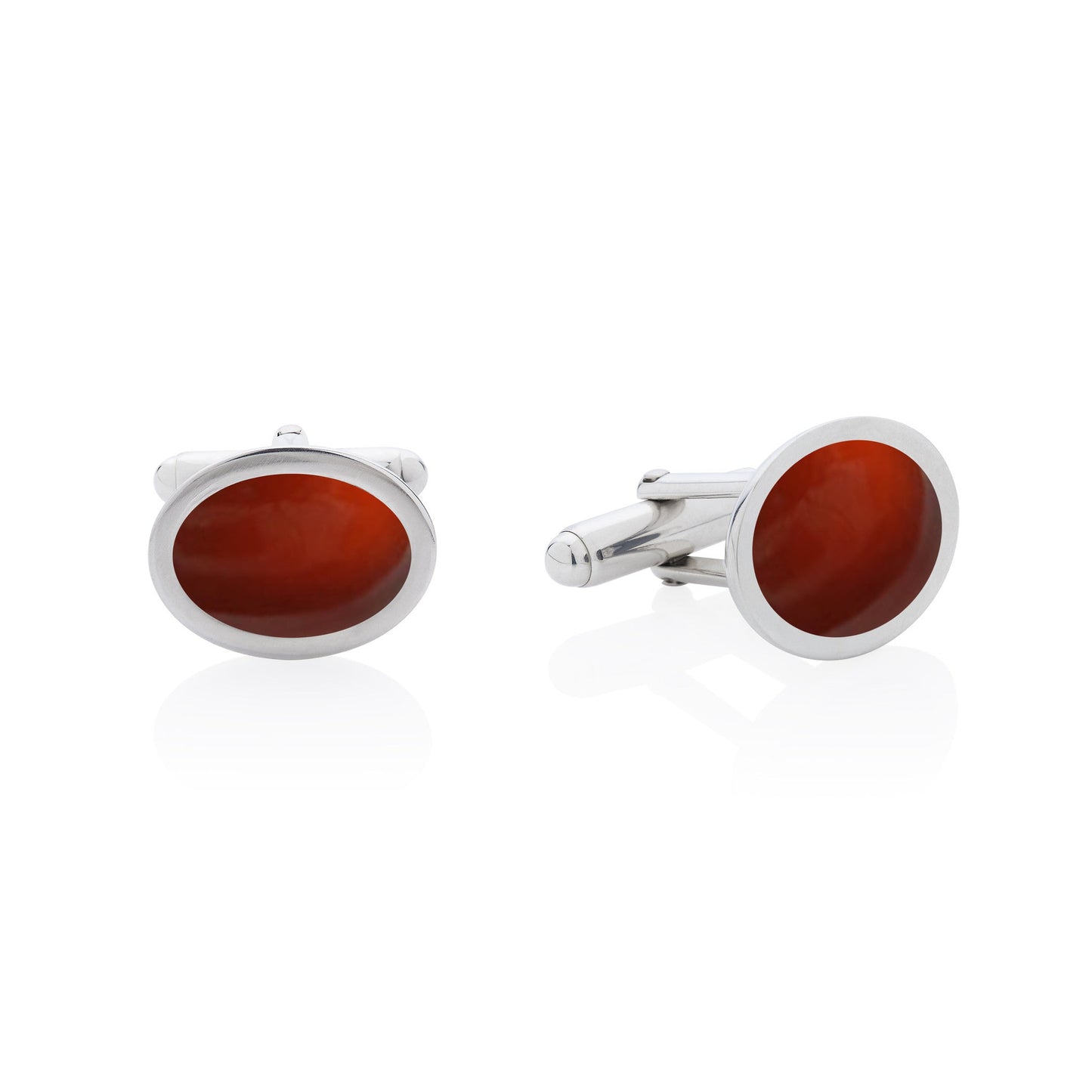 Garnet Silver Cufflinks - Augustine Jewels