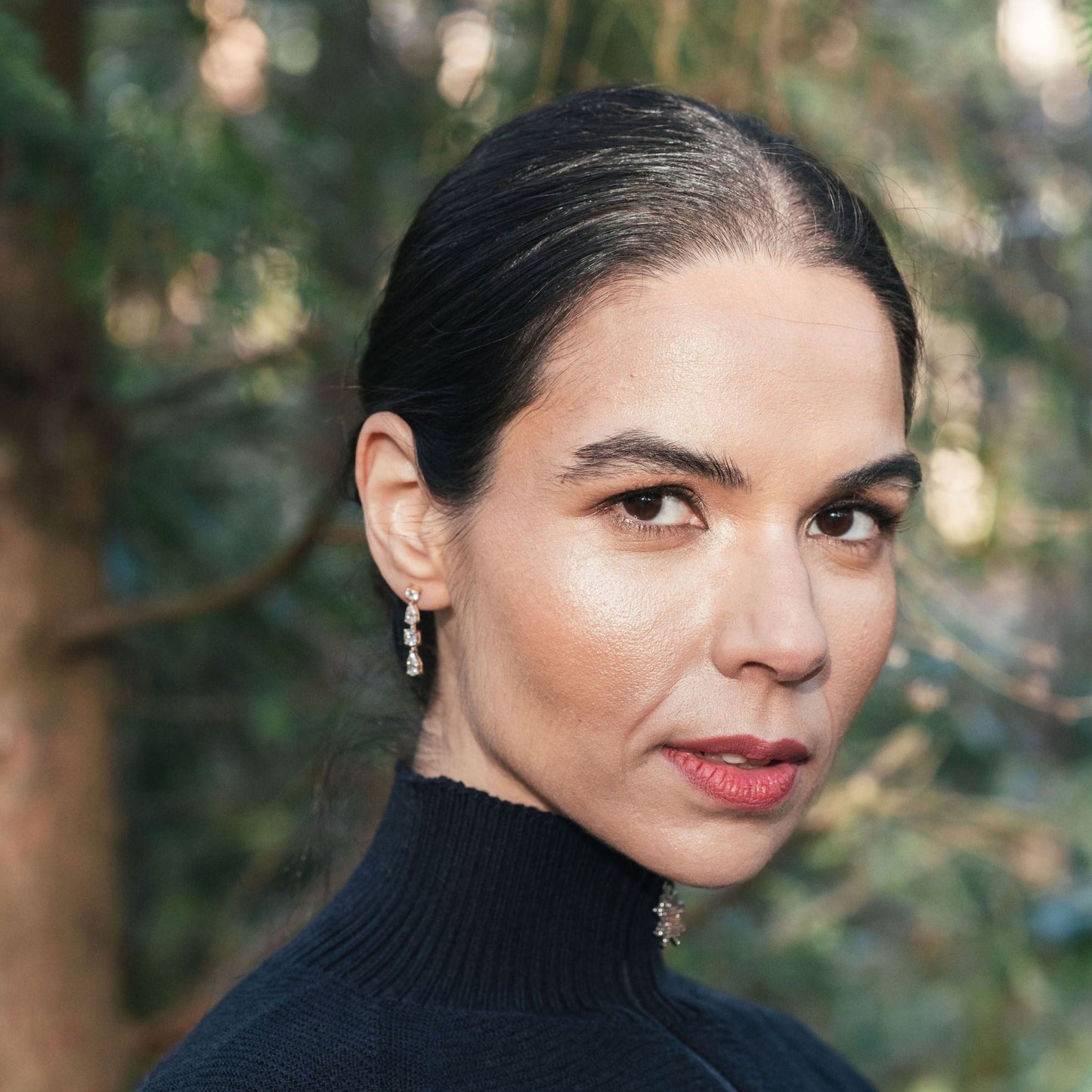 Short White Topaz Yellow Gold Drop Earrings - Augustine Jewels