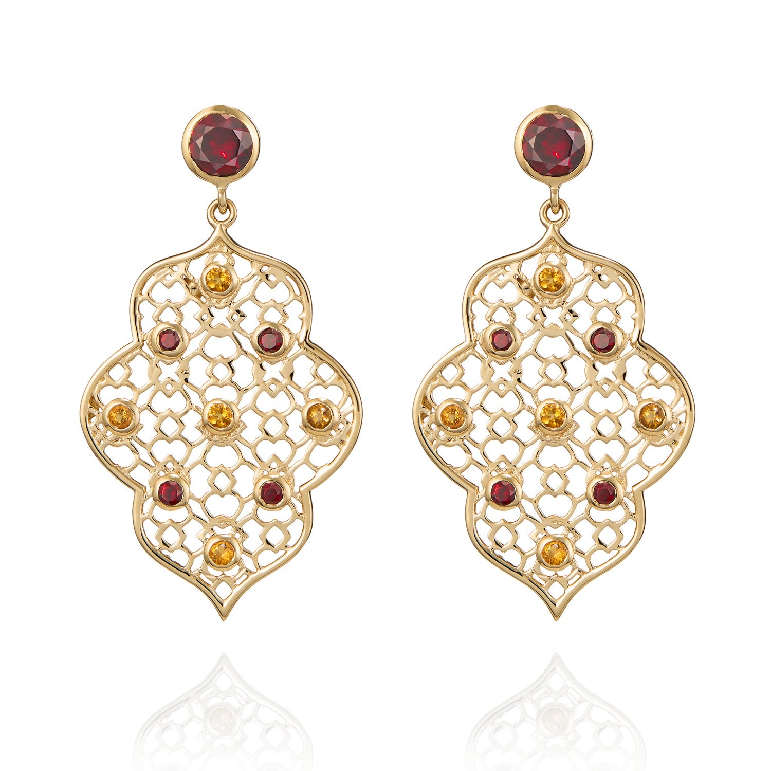 Gold Filigree Earrings from The Andalusian Collection by Augustine Jewels