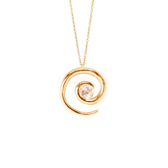 Load image into Gallery viewer, Rose Gold Morganite Spiral Pendant | Augustine Jewels | The Portofino Collection

