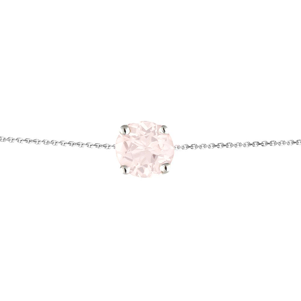 Sterling Silver Rose Quartz Bracelet - Augustine Jewels