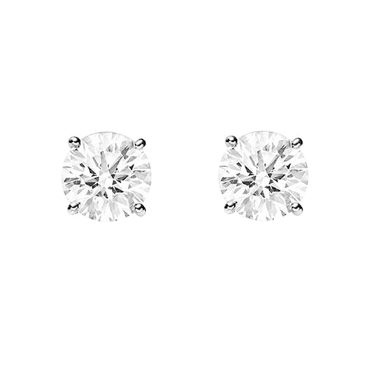Sterling Silver White Topaz Stud Earrings - Augustine Jewels