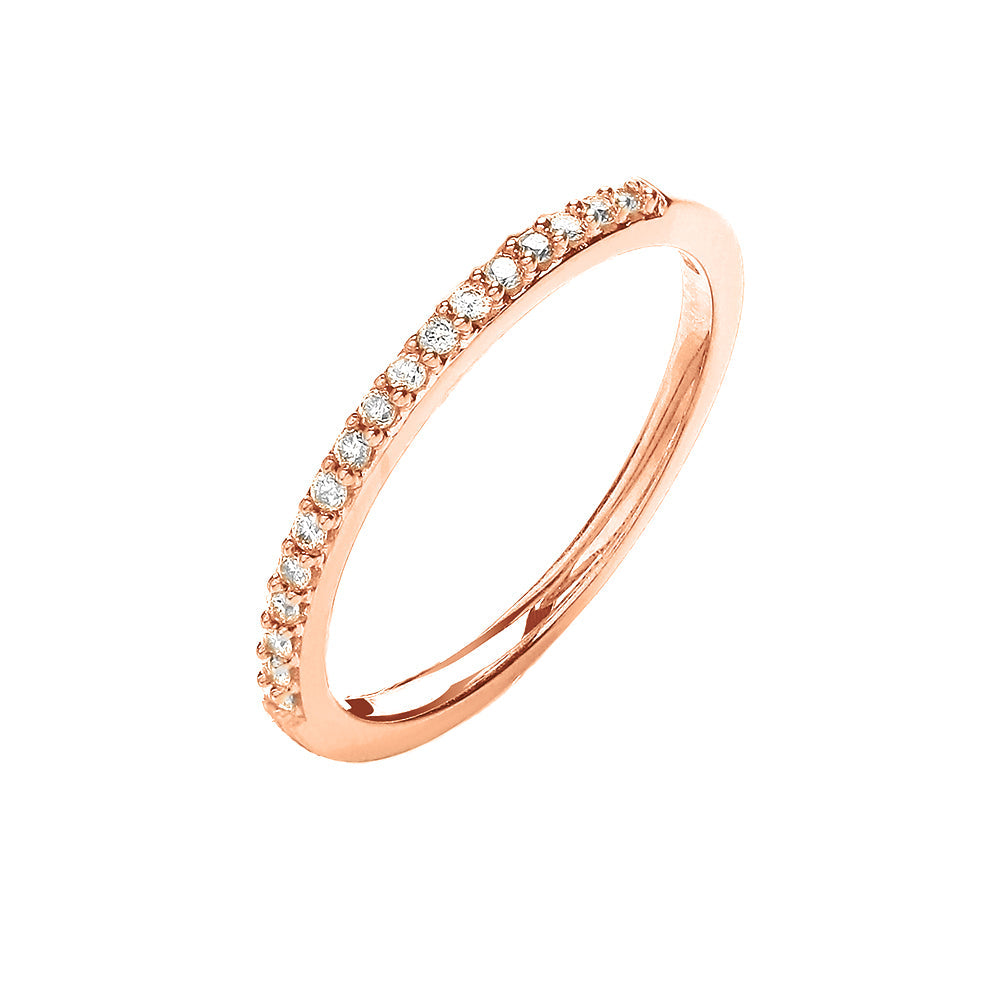 9ct Rose Gold Delicate Eternity Ring - Augustine Jewels