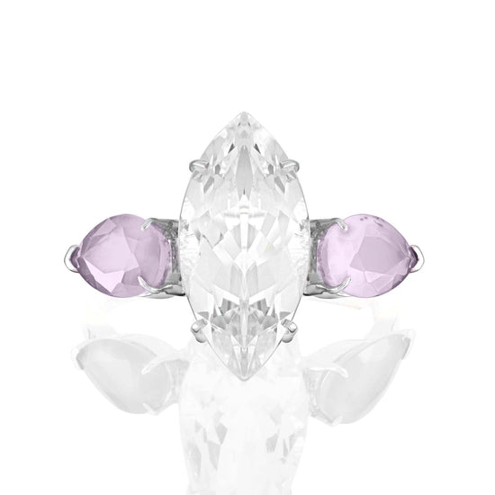 white topaz and purple amethyst ring | Augustine Jewels | English Gardens Collection | Gemstone