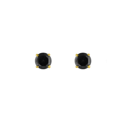 Black Diamond Earrings | Gold Stud Earrings | Augustine Jewels | The Diamond Collection