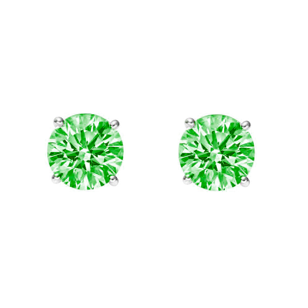 Load image into Gallery viewer, Emerald Silver Stud Earrings | Augustine Jewels | Gemstone Jewellery
