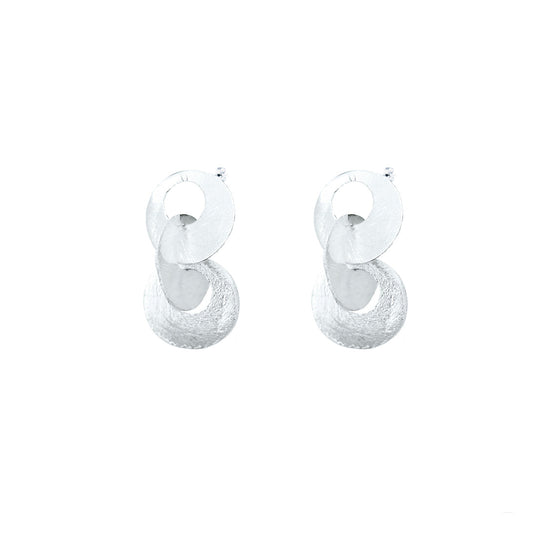 Silver Curve Drop Earrings | The Egyptian Collection | Augustine Jewels | Silver Jewellery
